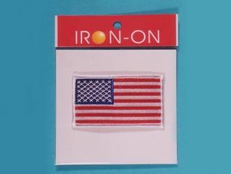 White-Bordered U.S. Flag Badge 